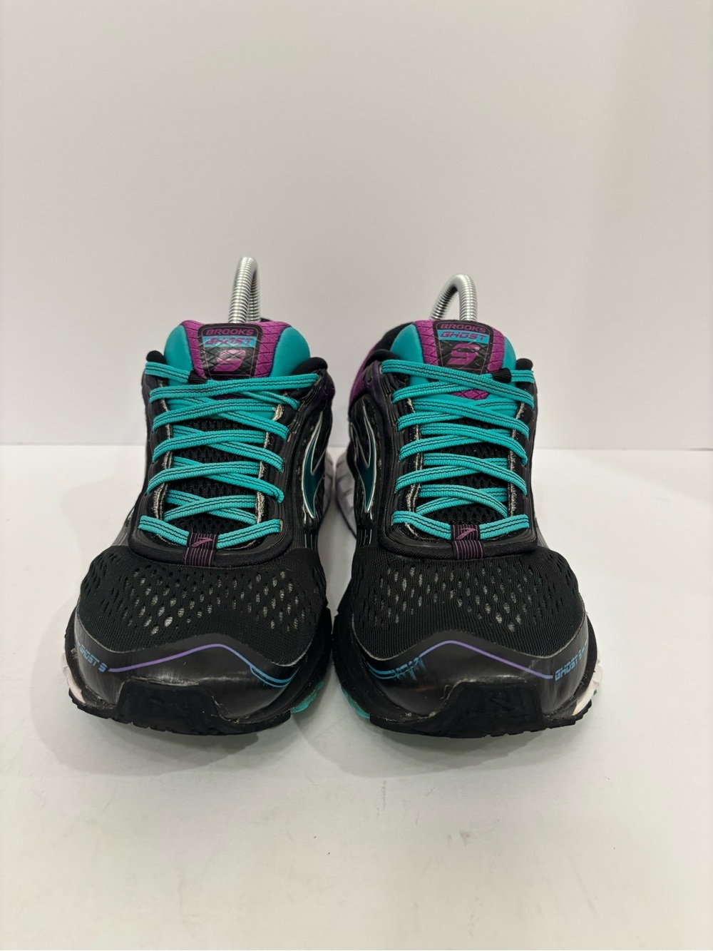Brooks Women's Black Teal Purple Ghost Running Shoes size 11 - Picture 2 of 9